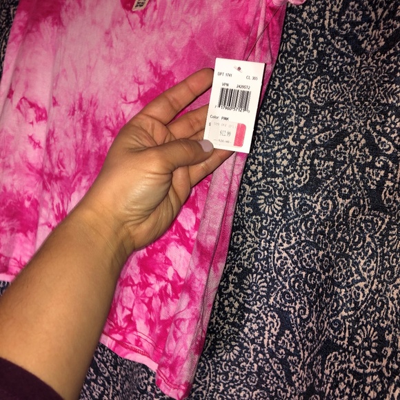 Pink Tie Dye shirt, NWT - Picture 2 of 2